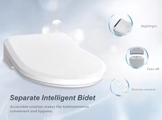 Siège de toilette intelligent Oceanwell E552 : commande par bouton latéral et design étendu redéfinissent l'hygiène